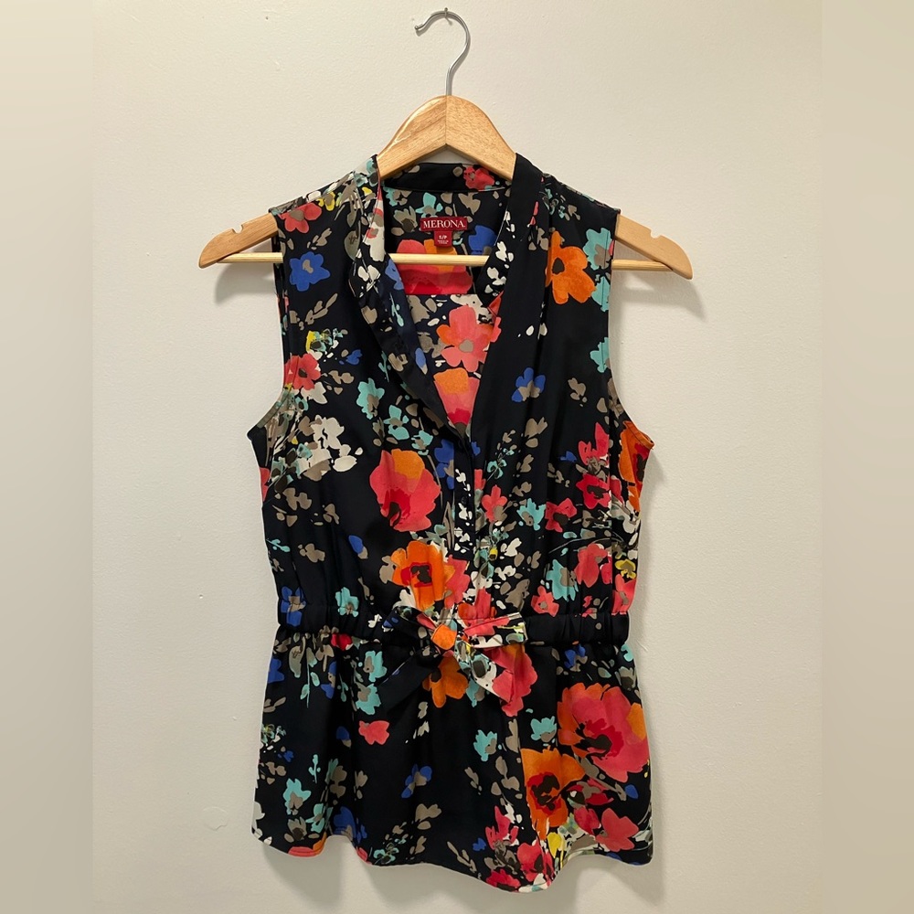 Merona Floral Peplum Top